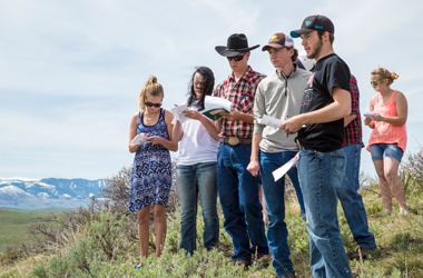 Students Working Outdoors Sheridan College Wyoming