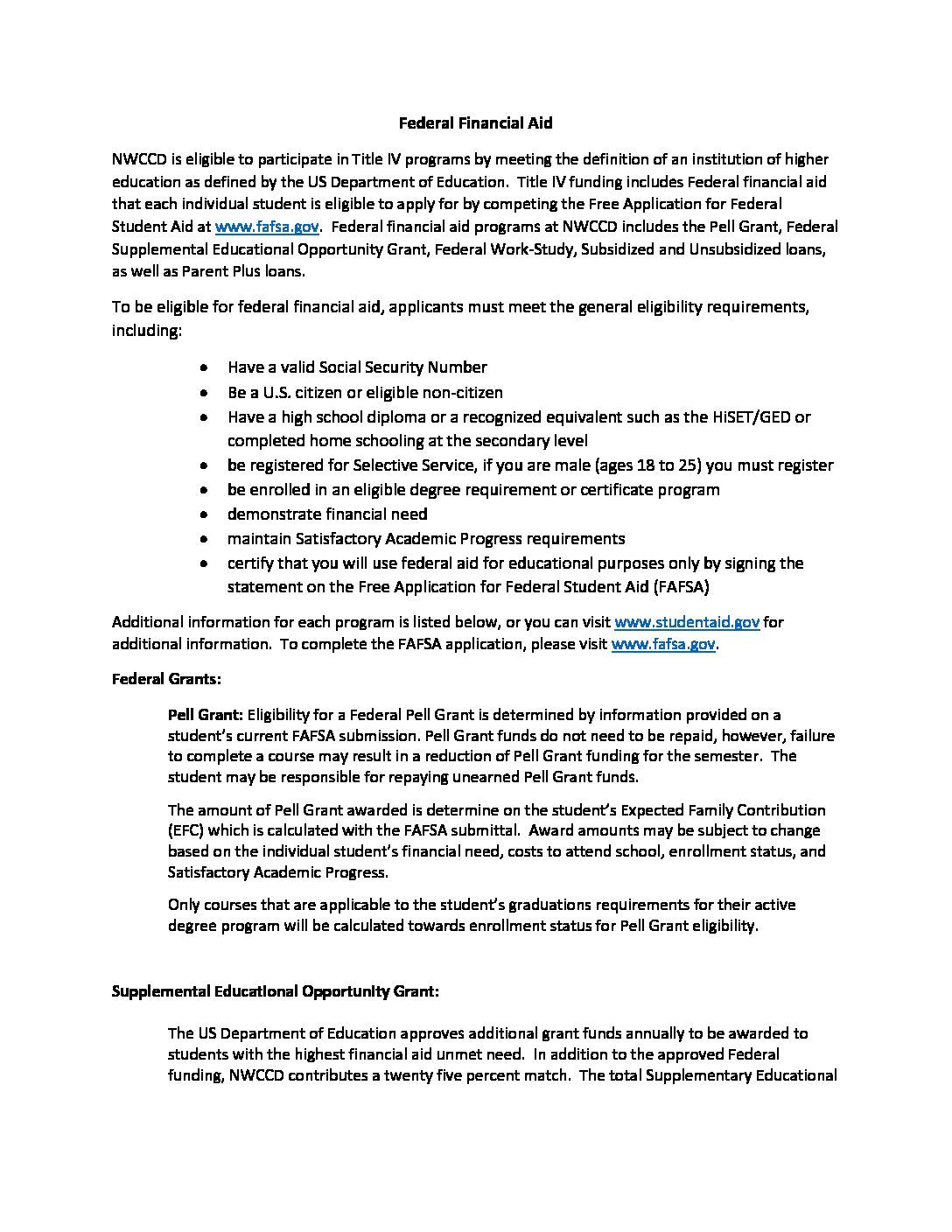NWCCD Financial Aid – Sheridan College | NWCCD