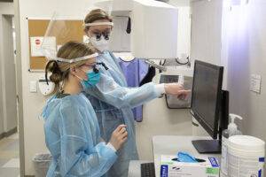 Dental Hygiene student and faculty member