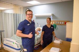 Nurses at the SIM lab at Sheridan College