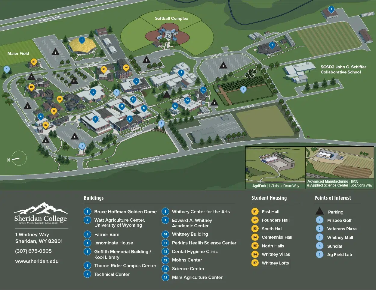 Sheridan College 2023 Campus Map
