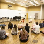 Image of students studying in the broadway musical theater intensive