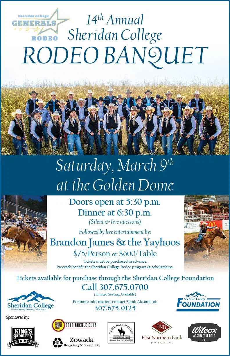 Rodeo Banquet Poster with information March 9