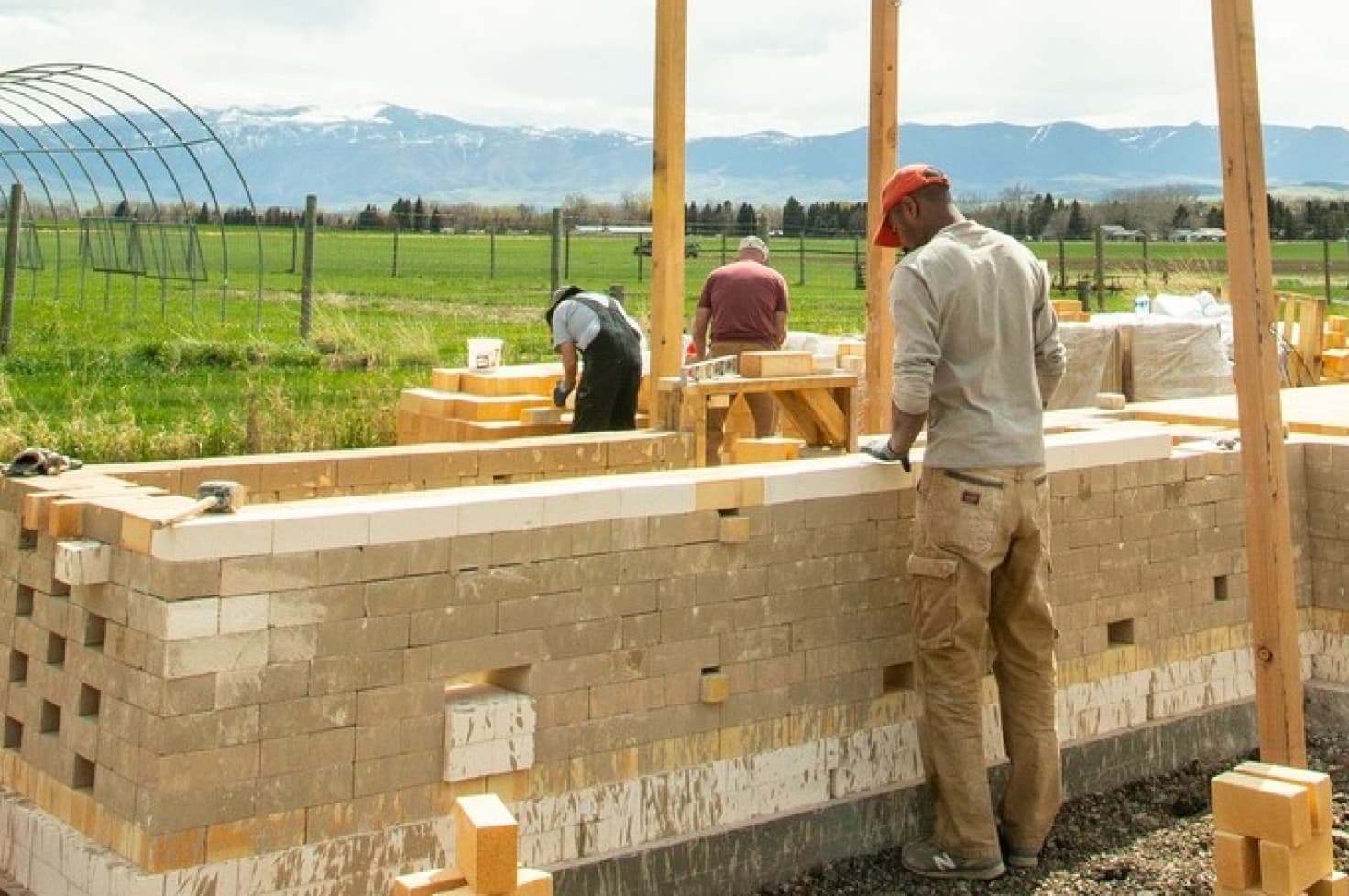 Sheridan College Carpentry student working on site.