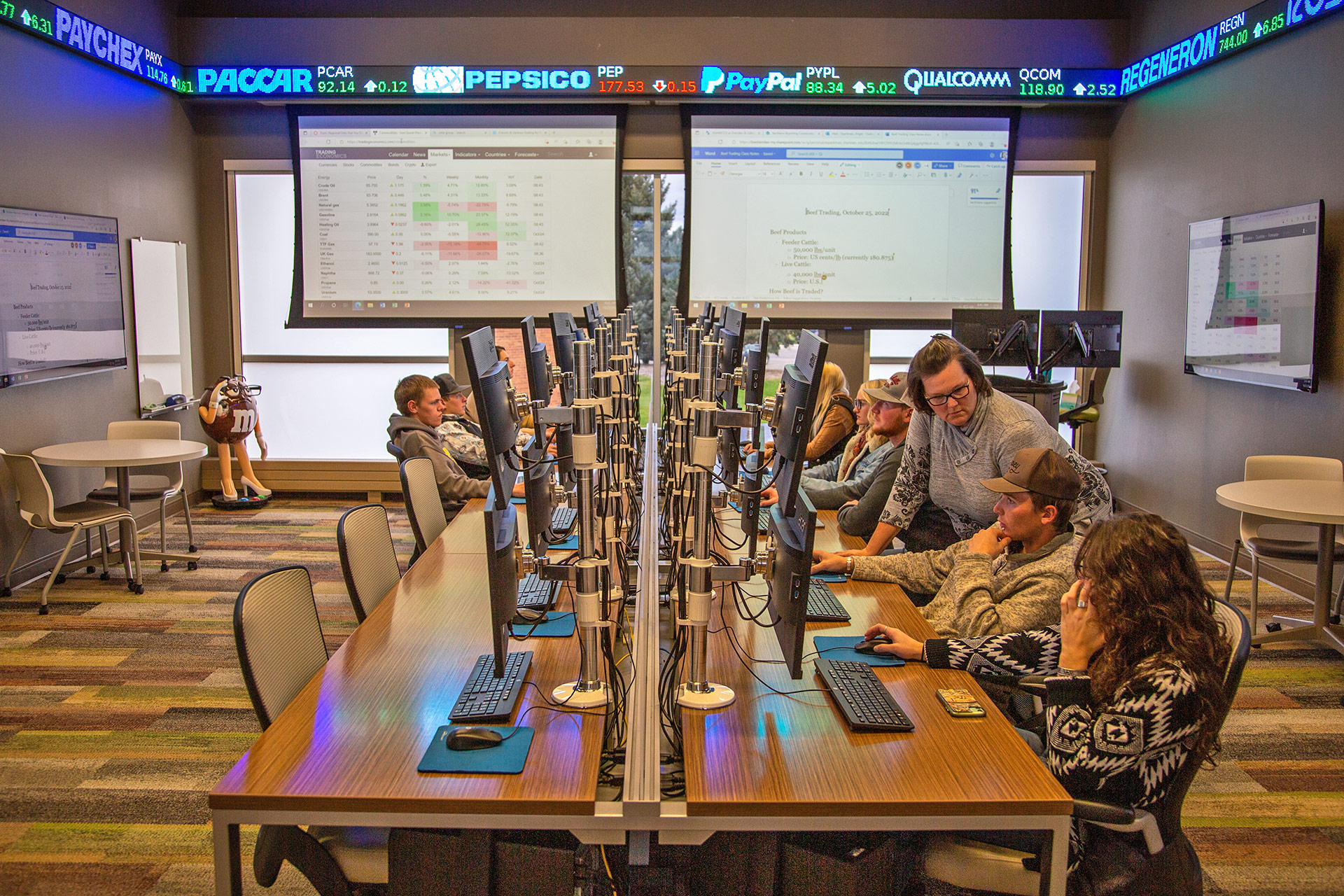 Business Commodities room at Sheridan College.