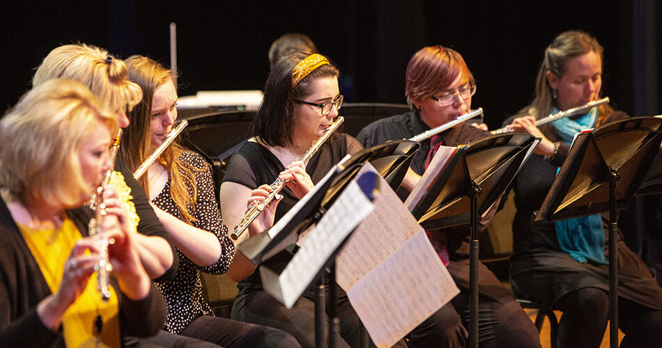 Flute Choir performing