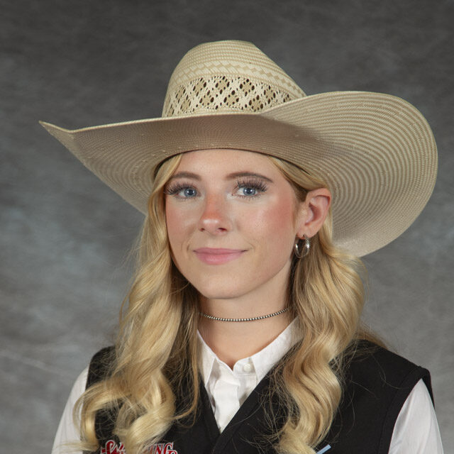Head shot of rodeo athlete Allie Huskey