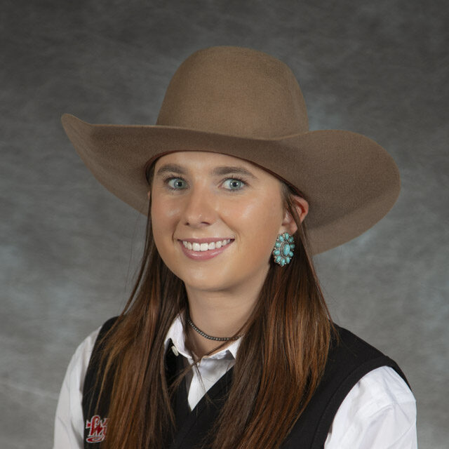 Head shot of rodeo athlete Maci DeHaan