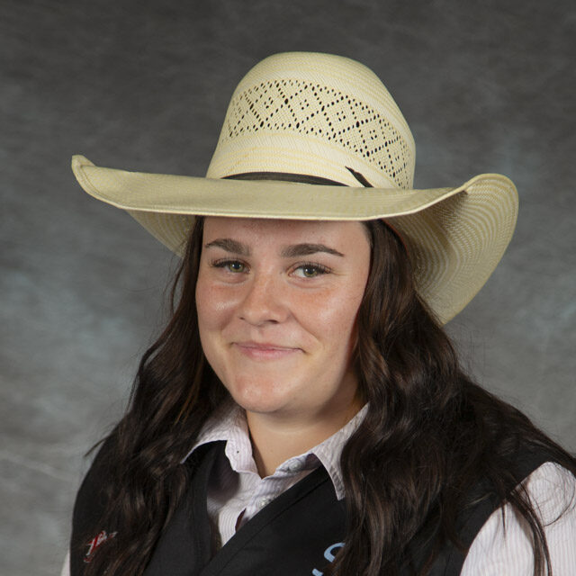 Head shot of rodeo athlete Piper Bigney