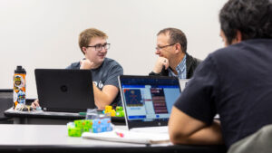 Student and instructors at Sheridan College