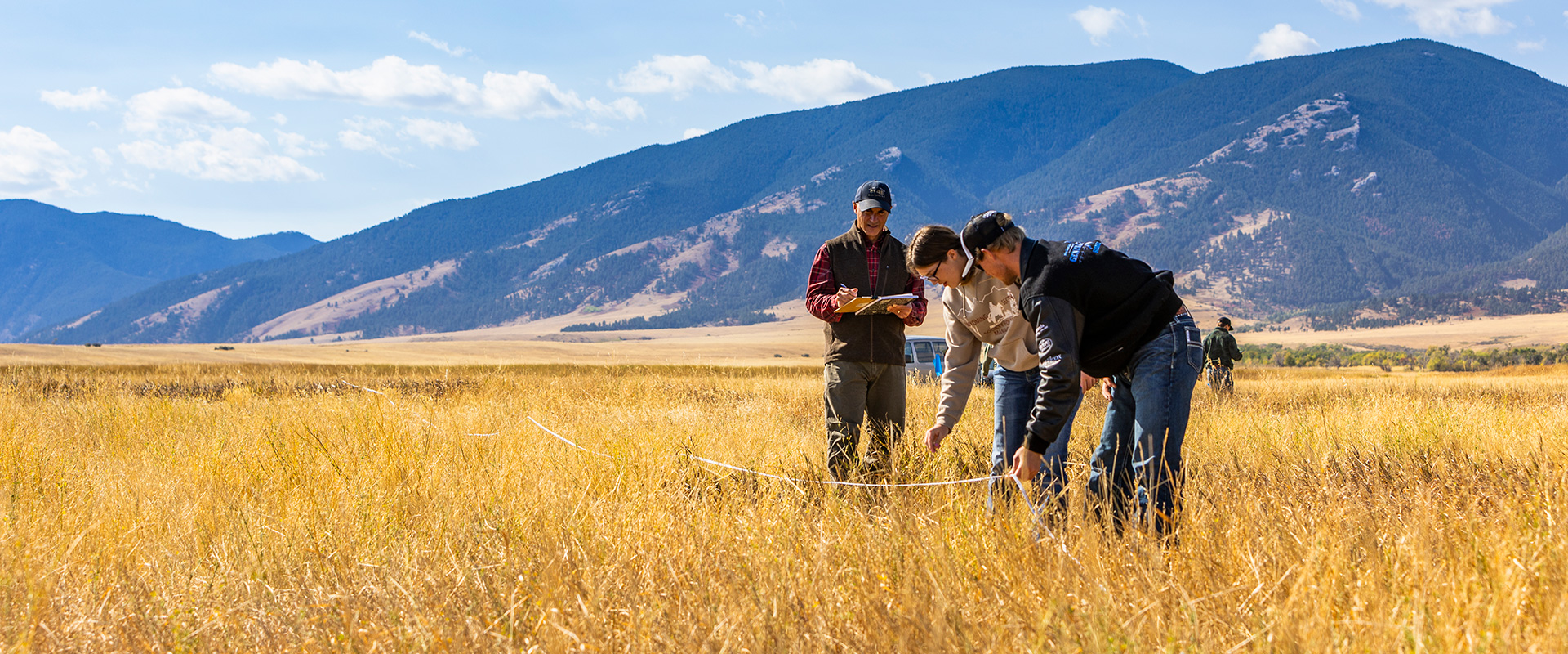 Sheridan College Ecology class making observations at the base of the Bighorn Mountains.