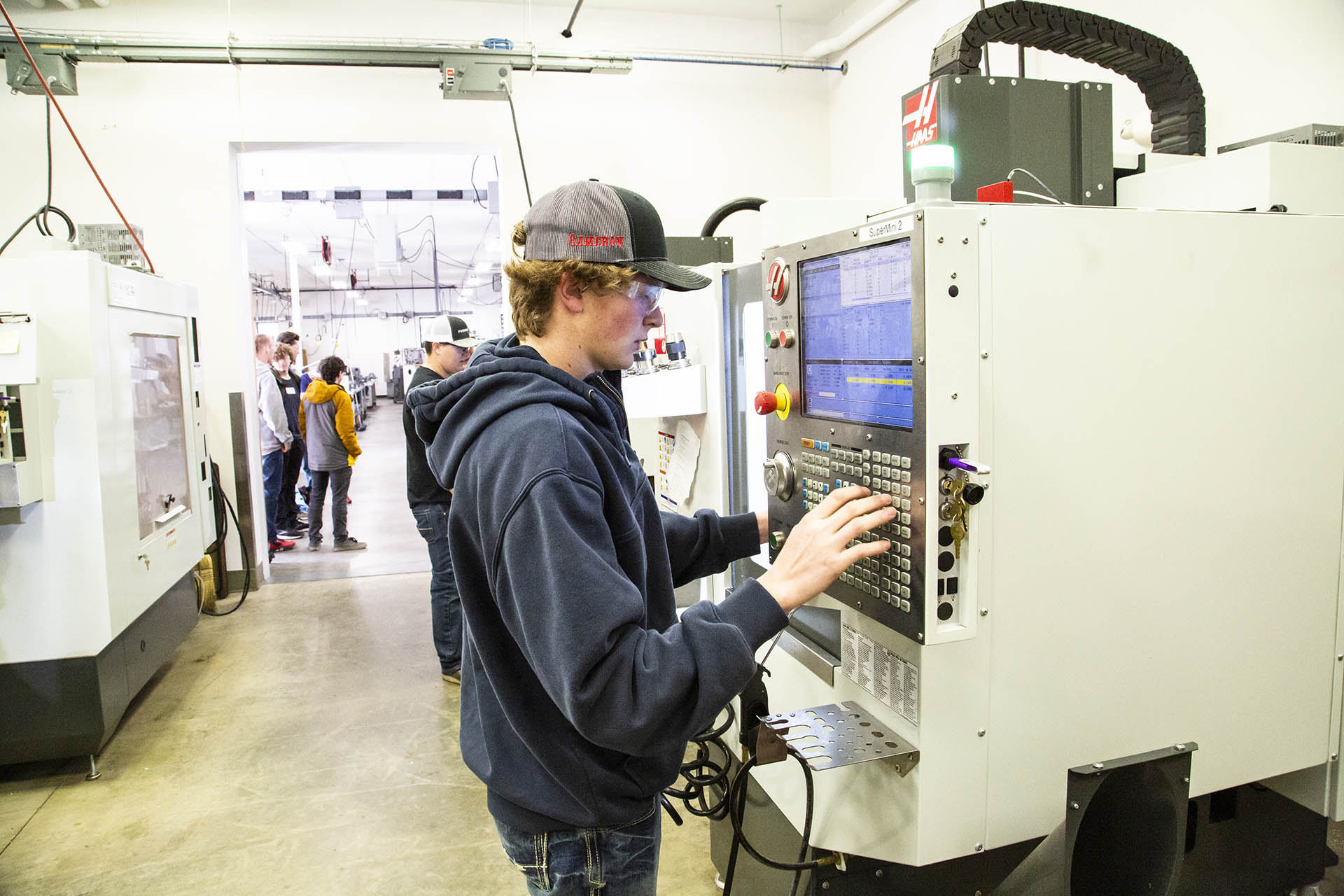 Student working on the CNC machines at Sheridan College