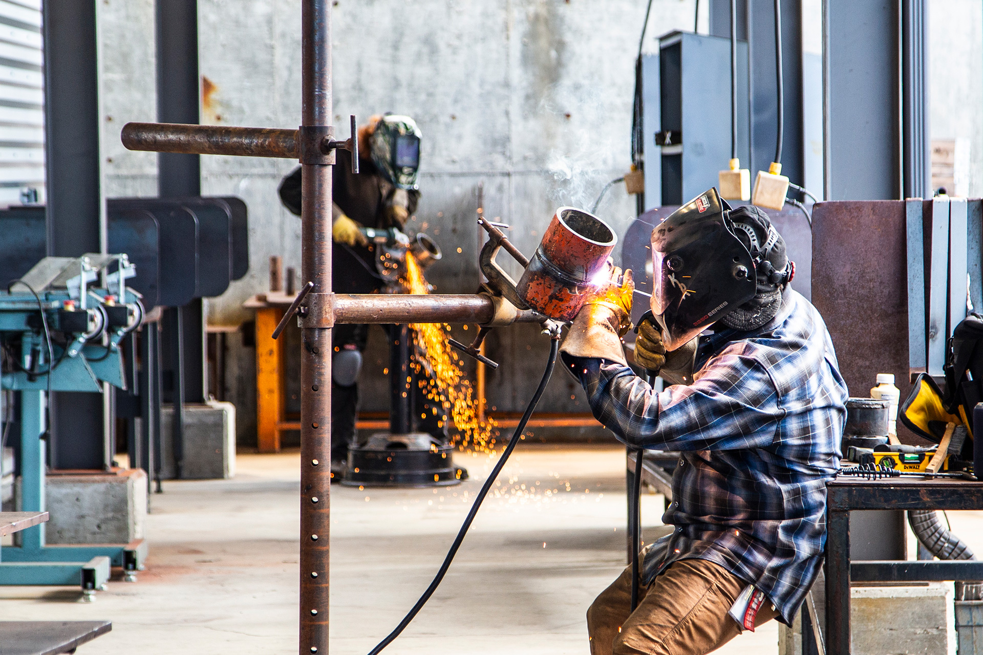 Sheridan College welding student.