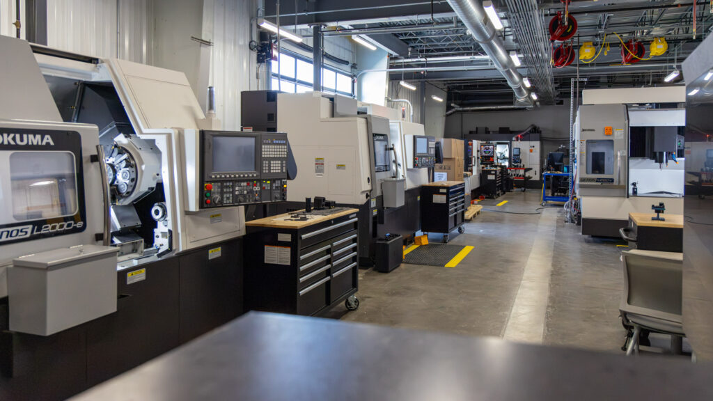 Machining room view.