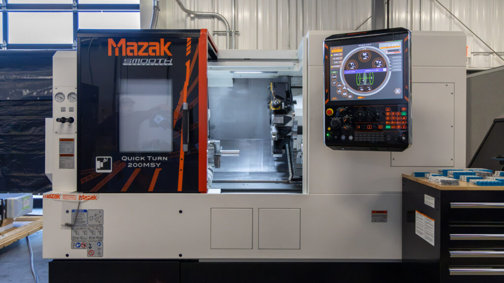 Mazak Quick Turn 200 MSY Dual-spindle turning center with Y-axis and live tooling for complete machining of complex components in a single setup. 

8" Main Chuck | 6" Sub-Spindle | 5,000 RPM Main Spindle | 6,000 RPM Sub-Spindle | 6,000 RPM Live Tooling | 35 HP Main Spindle | X9.0" Y4.0" Z22.75" | 12-Position VDI Turret | C-Axis Main & Sub-Spindle | MAZATROL SmoothG Control 