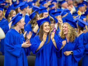 High School students graduating at Sheridan College.