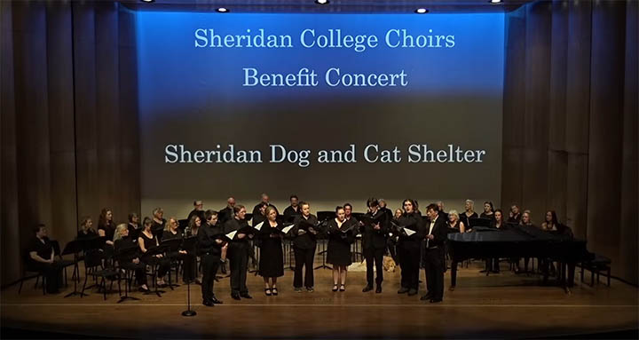 Choirs Concert with many singers on stage