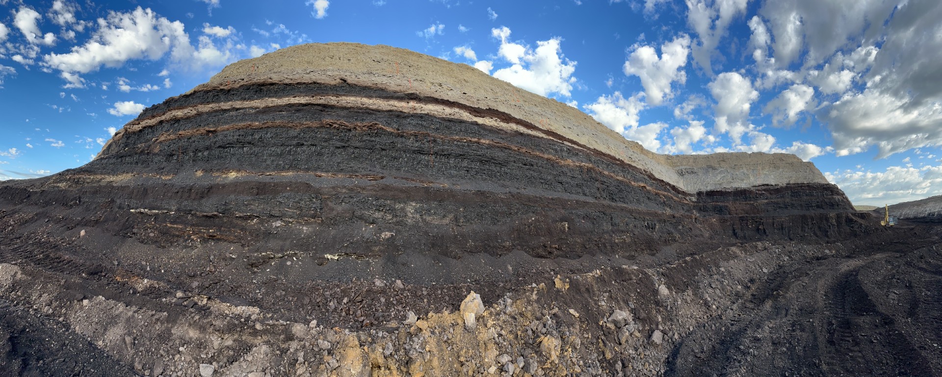 Panorama of pit mine in Wyoming