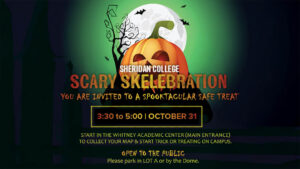 graphic for halloween trick or treat on campus