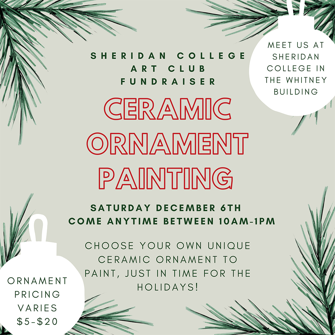 Graphic for ceramic ornament painting event