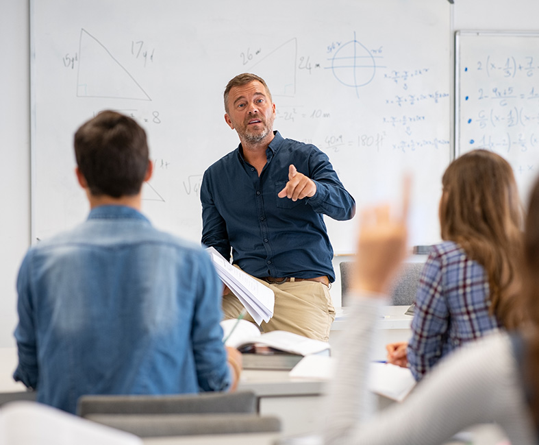 Photo of Instructor in classroom