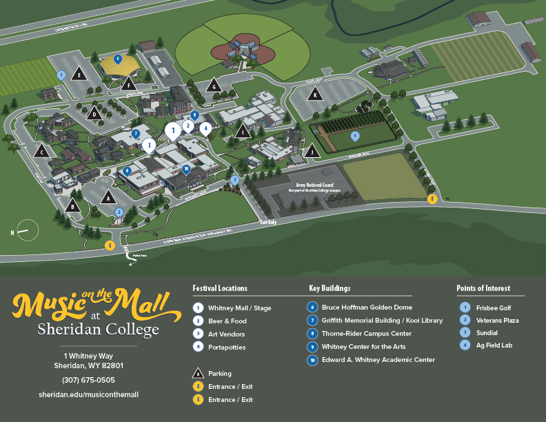 Map of Music on the Mall without food trucks