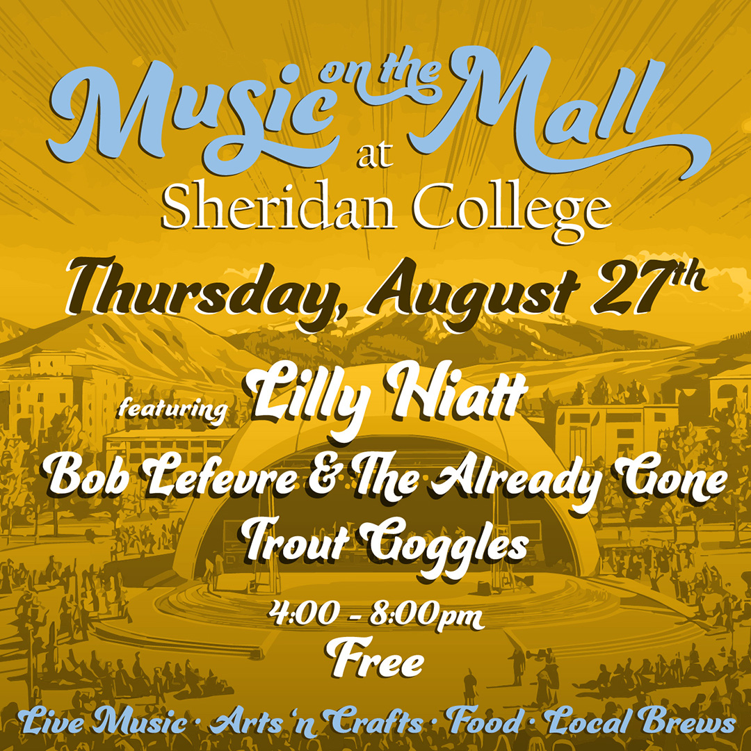 Graphic showing all the bands for Music on the Mall