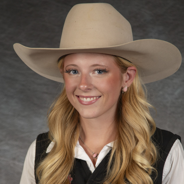 Head shot of rodeo athlete Allie Huskey