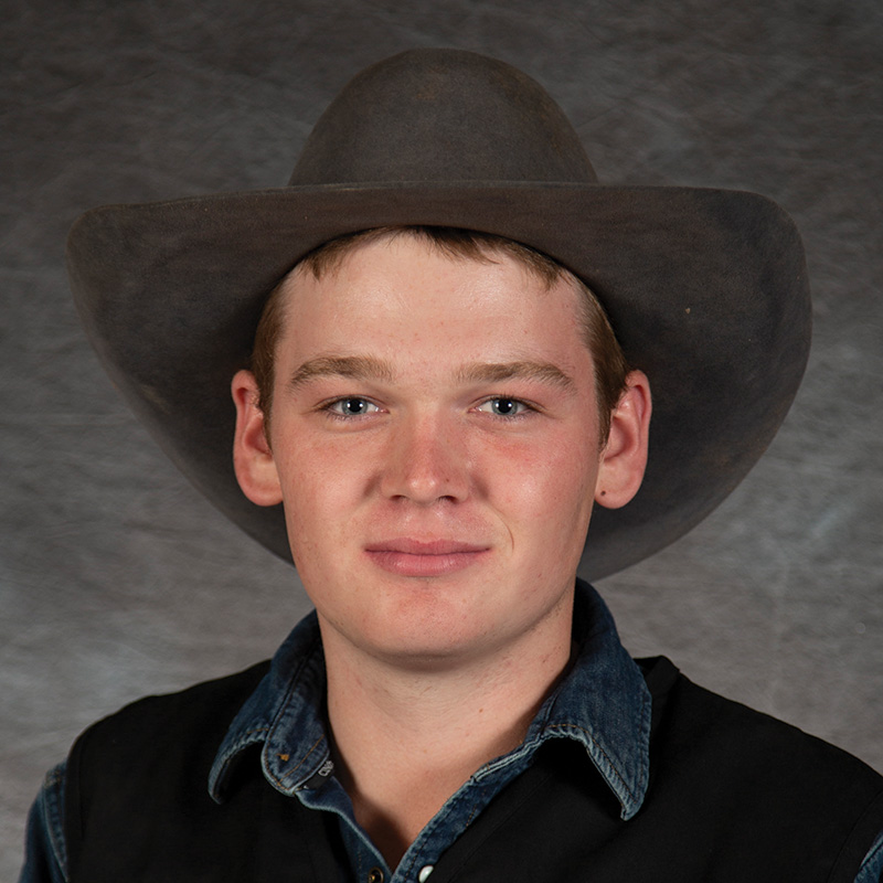 Head shot of rodeo athlete Clancy Boltz