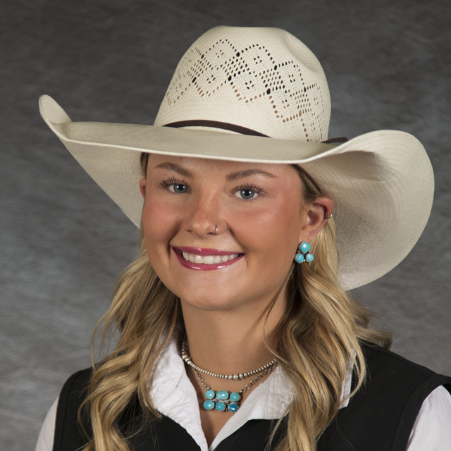 Head shot of rodeo athlete Faith Zdziarski