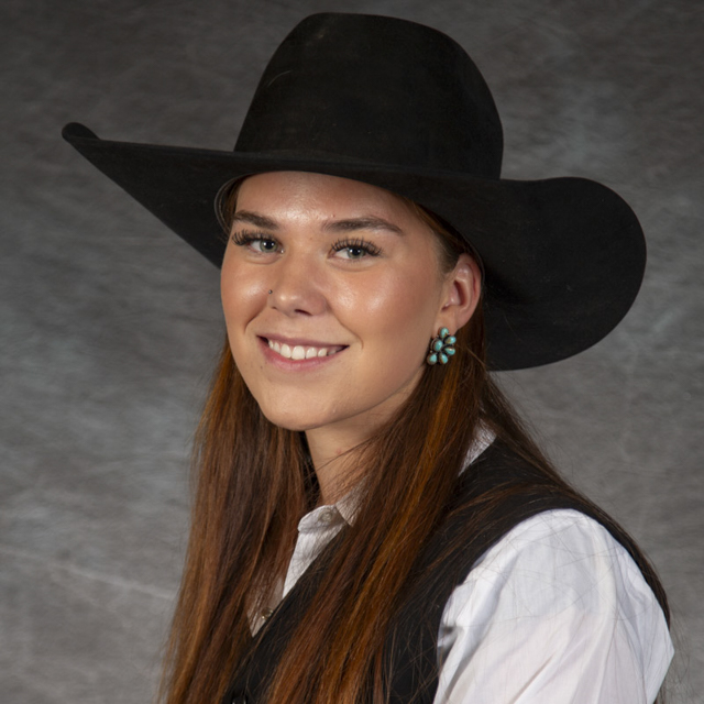 Head shot of rodeo athlete Hadlee Gaehring
