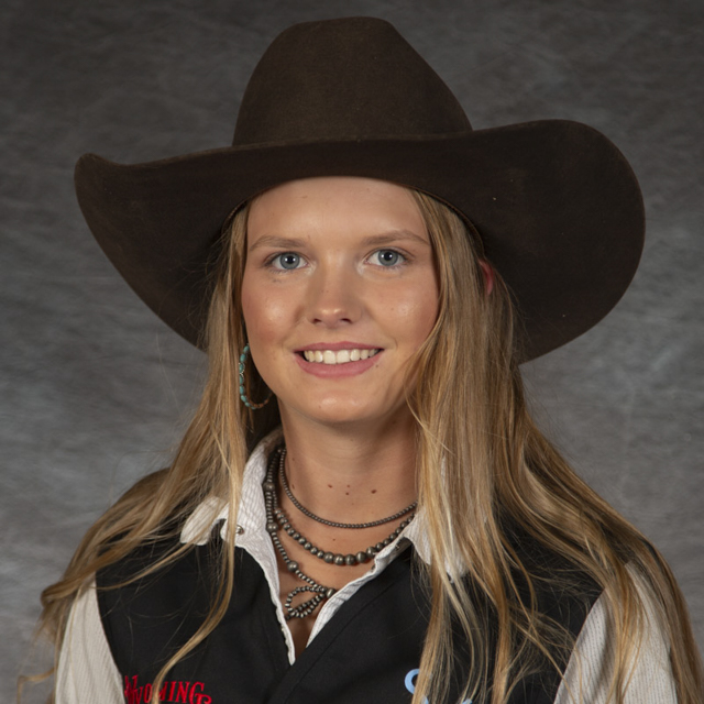 Head shot of rodeo athlete Jocie Roen