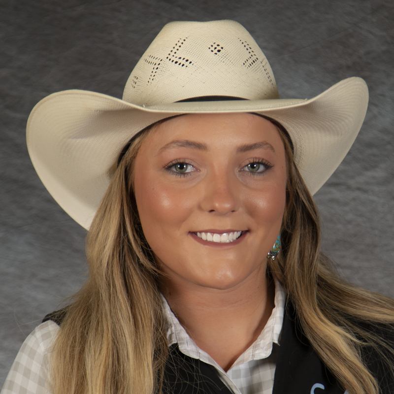 Head shot of rodeo athlete Kaeley Hutchison