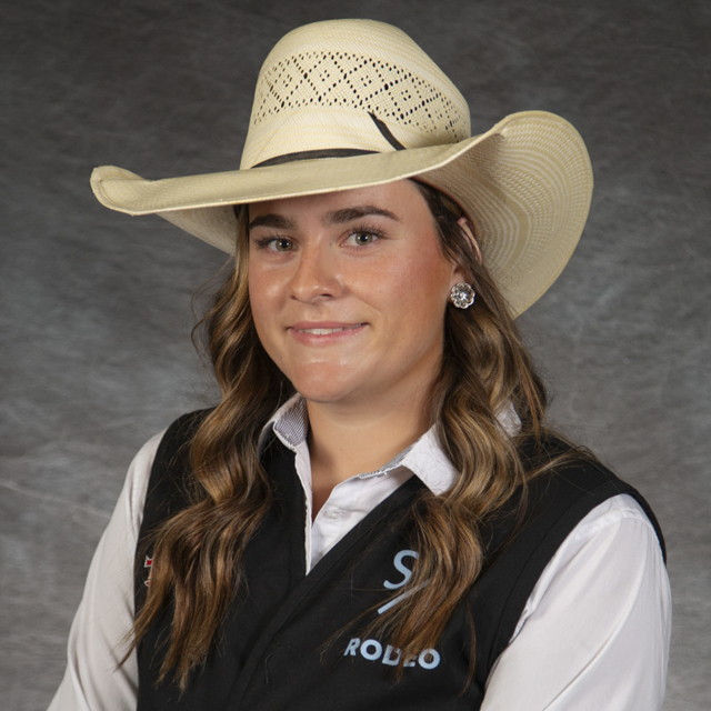Head shot of rodeo athlete Piper Bigney