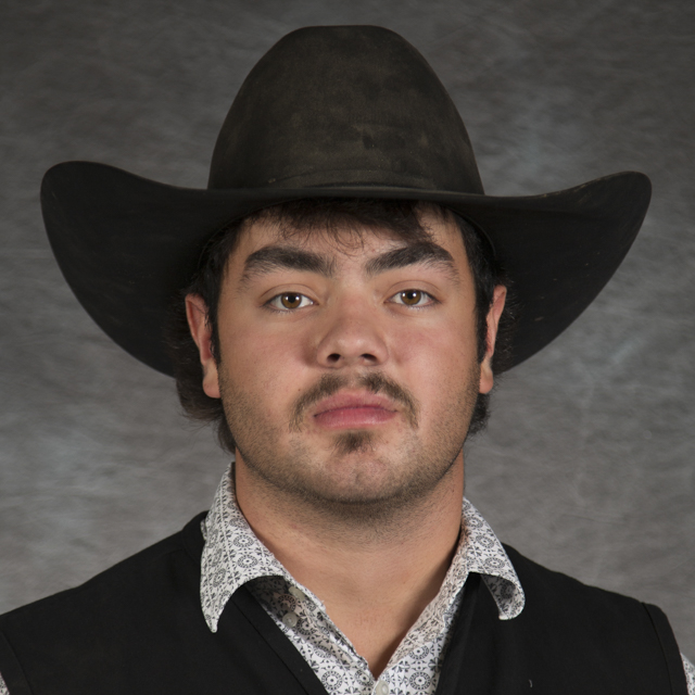 Head shot of rodeo athlete Roy Antrim