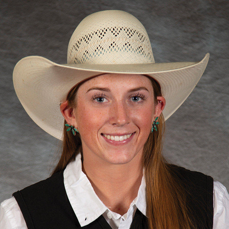 Head shot of rodeo athlete Tylie Johnson