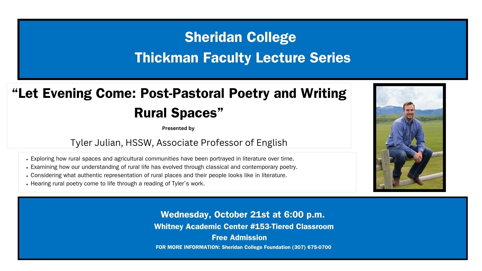 Tyler Julian lecture graphic
