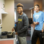 Sheridan College Student Life South Hall Sebastian and Jair in the Kitchen