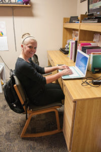 Sheridan College Housing North Hall Student Working at Desk
