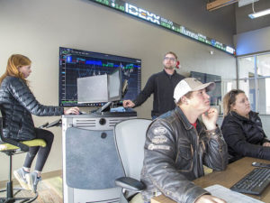 Learn in a state of the art commodities trading room at Sheridan College.