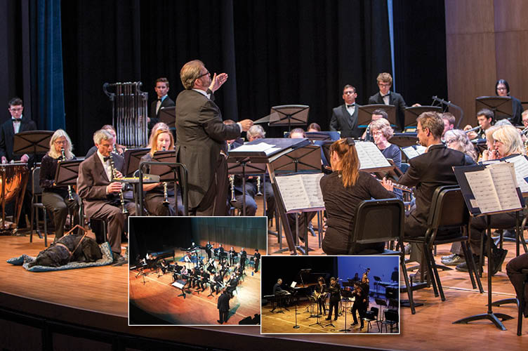 Sheridan College POPS concert image featuring three of the ensembles that will be performing.