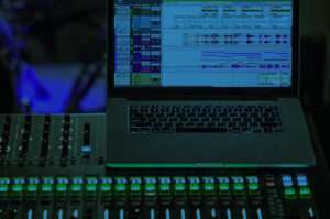 Example of a digital music work station during recording like what you'll experience at the music tech camp