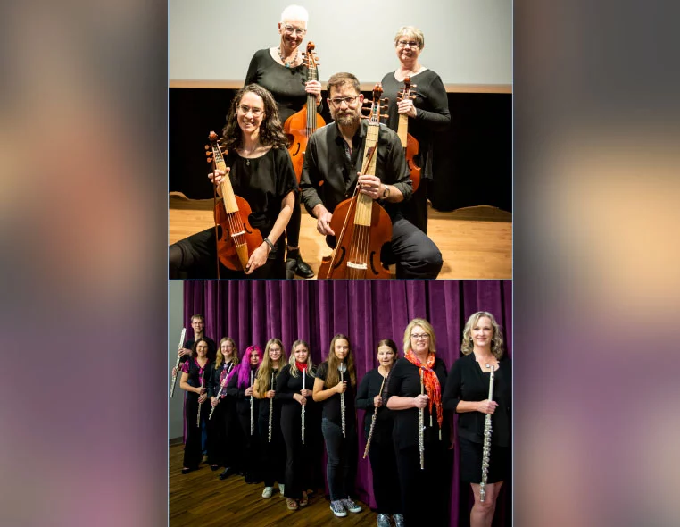 Sheridan College Chamber concert featuring viol consort and flute choir