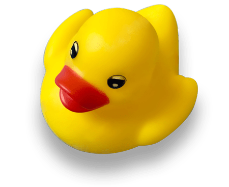 rubber duck top-view image
